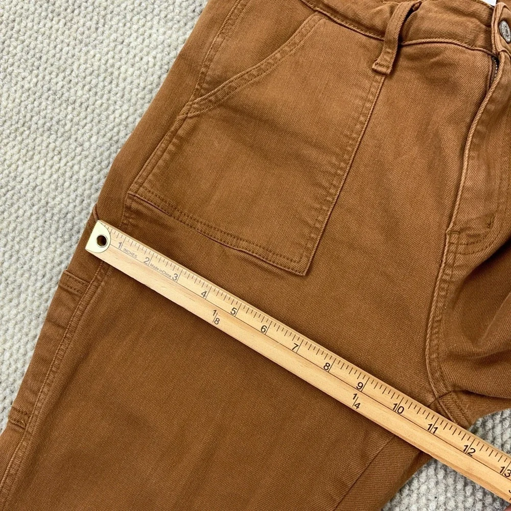 Judy Blue Jeans Women 11 30 Slim Fit Carpenter Brown Denim Straight Work Wear B5
